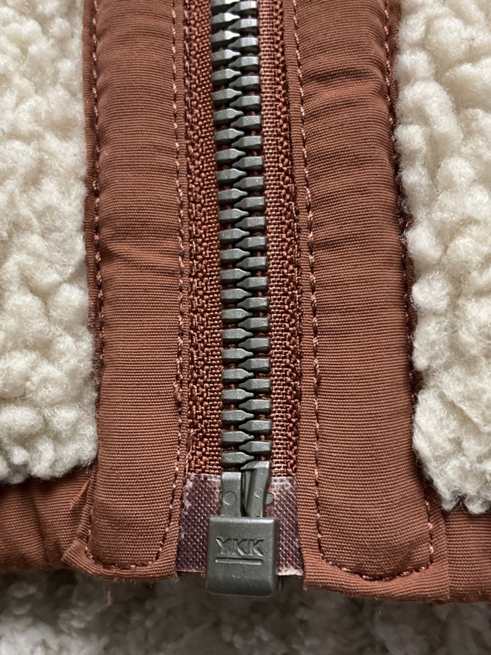 Patagonia Women's Divided Sky Jacket Sherpa with Brown Trim Size Medium - Picture 11 of 16